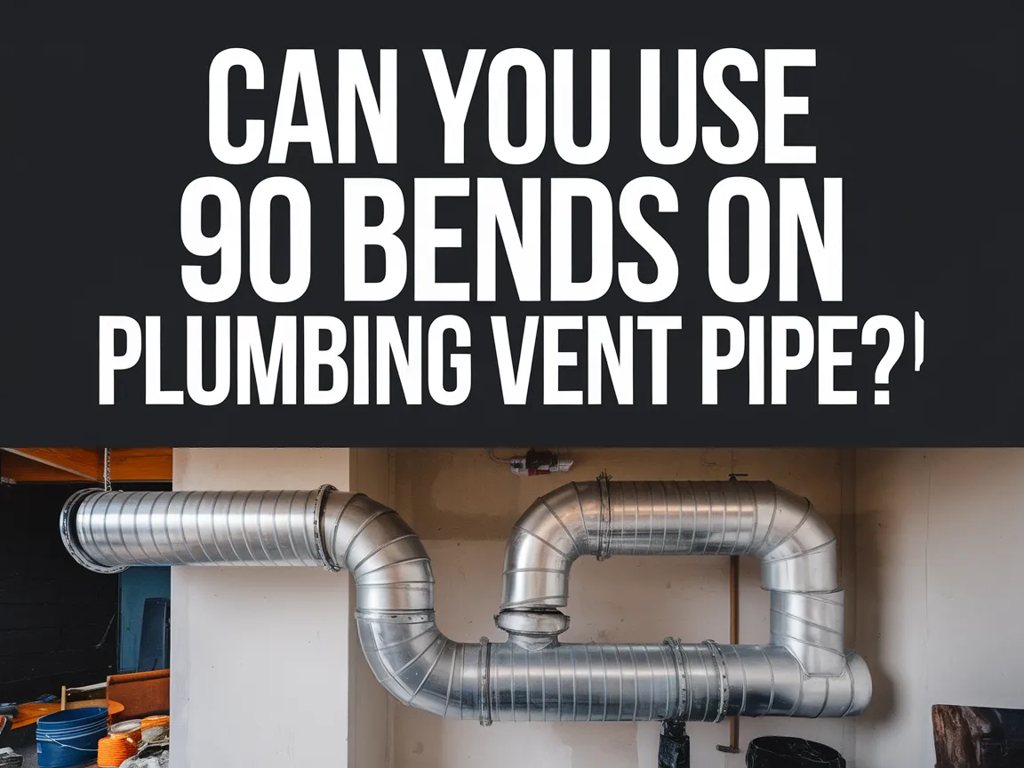 Image showing plumbing vent pipes with 90-degree bends for venting purposes.