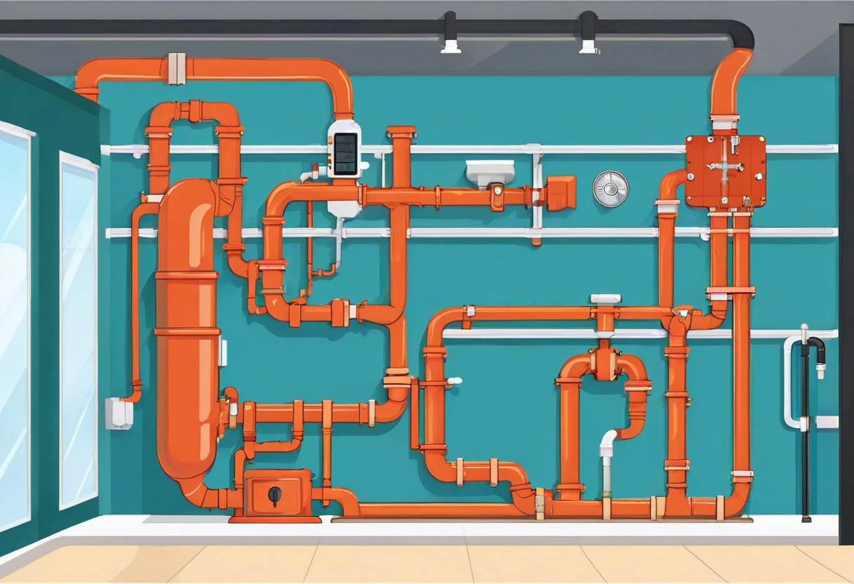 Illustration of a closed plumbing system showing pipes and components