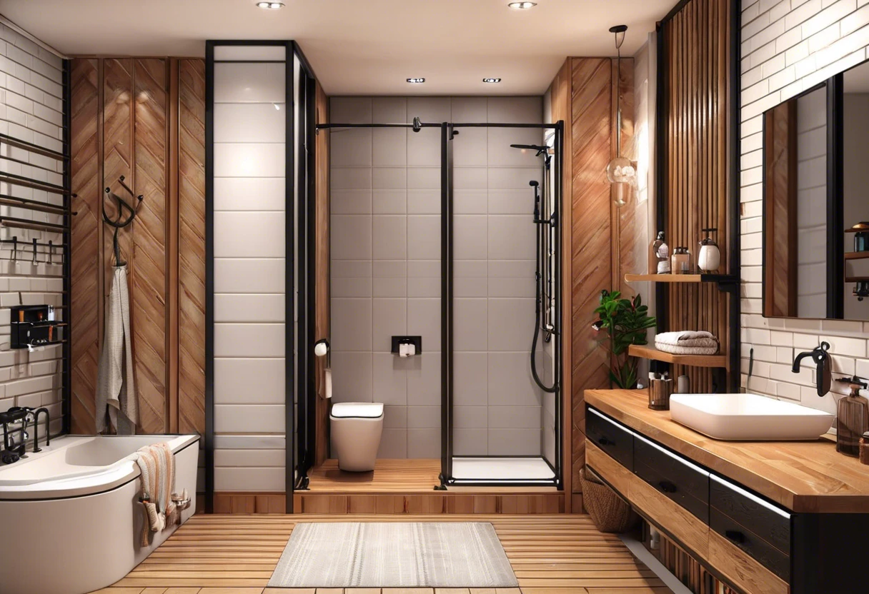 Modern bathroom design showcasing plumbing installations and fixtures