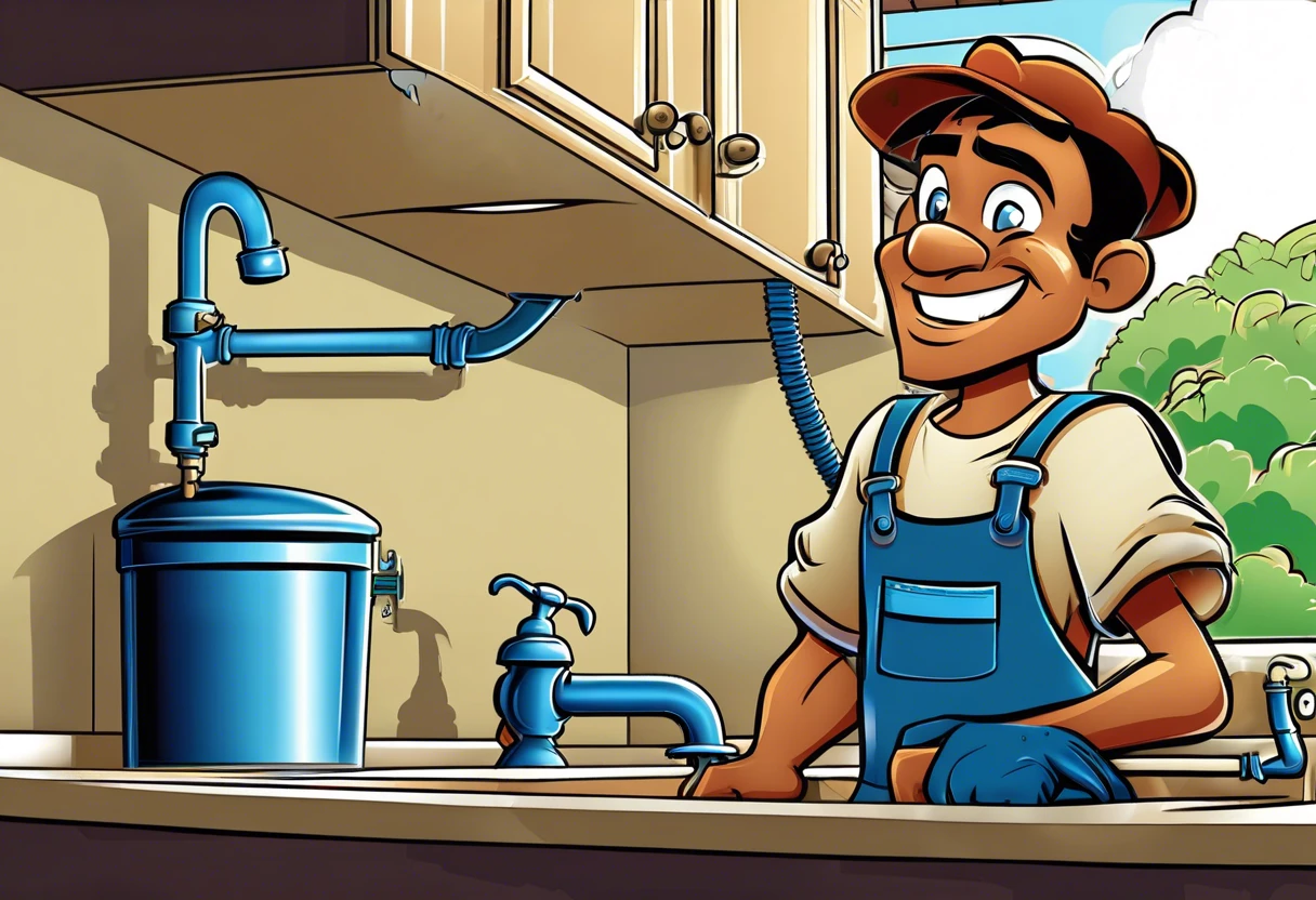 Homeowner smiling while replacing plumbing system in Anaheim Hills, CA