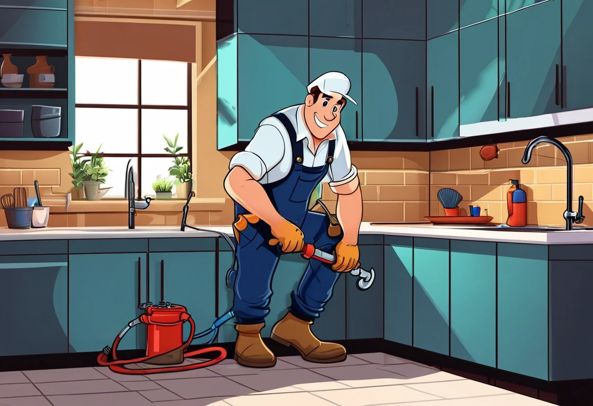 Plumber working on kitchen plumbing installation costs