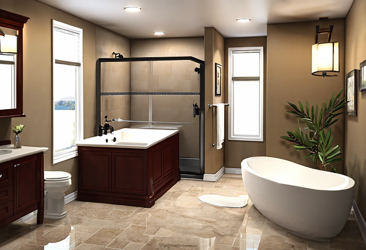 Modern bathroom showcasing new plumbing features, enhancing home value.