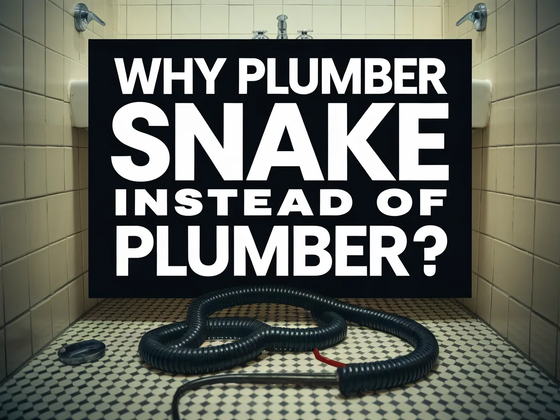 A plumber snake on tiled floor, emphasizing its importance in plumbing tasks over hiring a plumber.