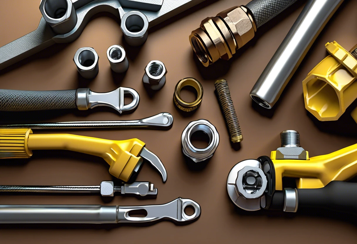 Tools used by plumbers to unclog toilets in Anaheim Hills, CA.