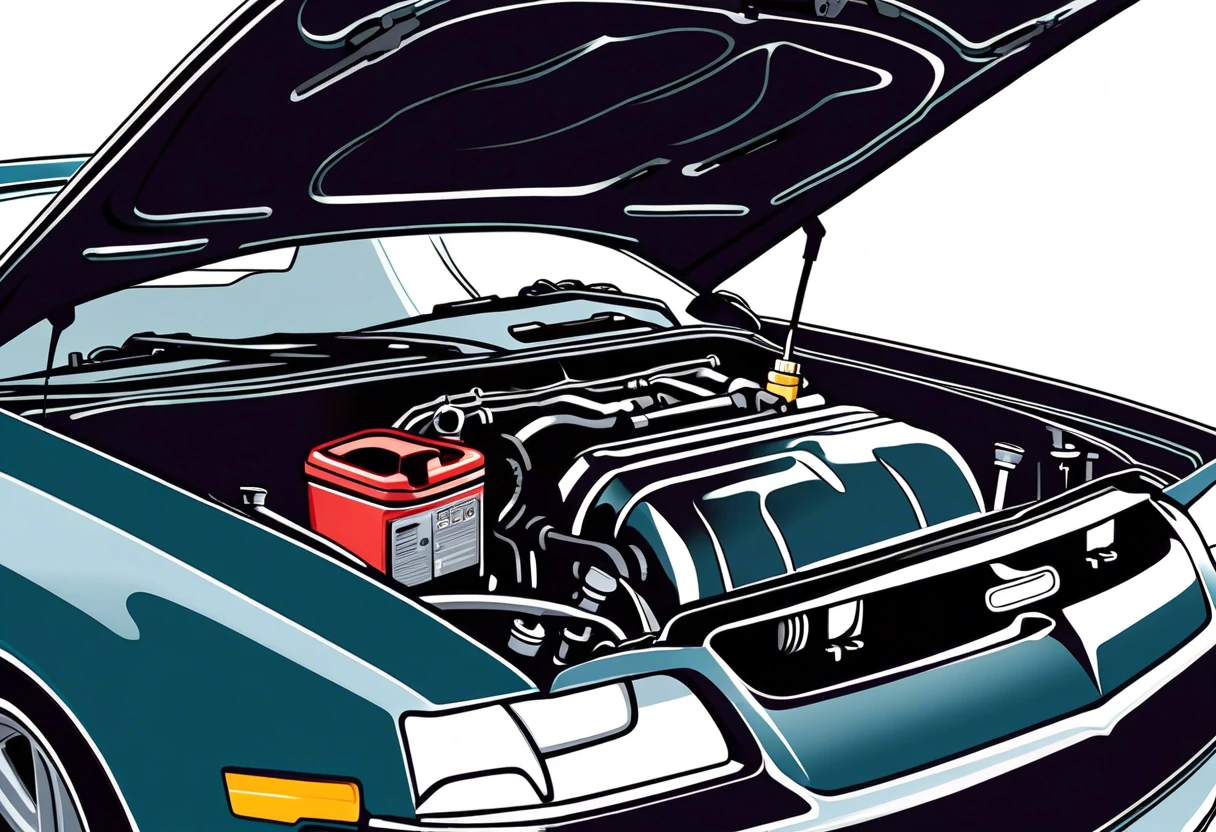 Car engine compartment showing a catch can installation for better oil management