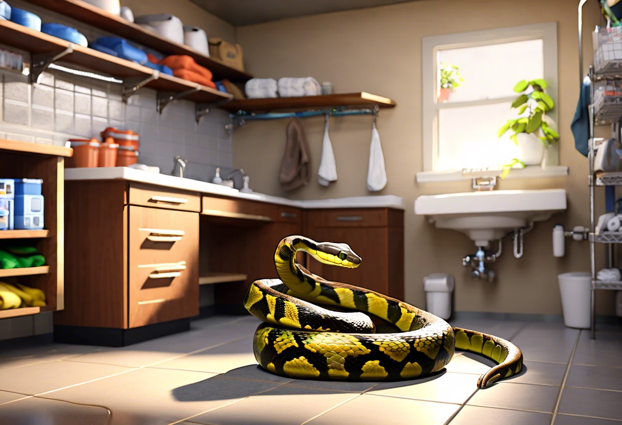 A plumbing snake in a home setting, relevant to renting plumbing equipment in Anaheim Hills, CA.