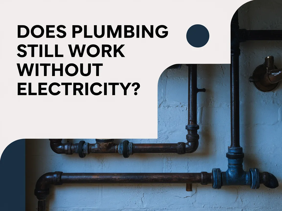 Pipes and plumbing system showing functionality without electricity
