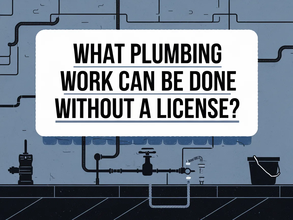 Illustration of plumbing work that can be completed without a license