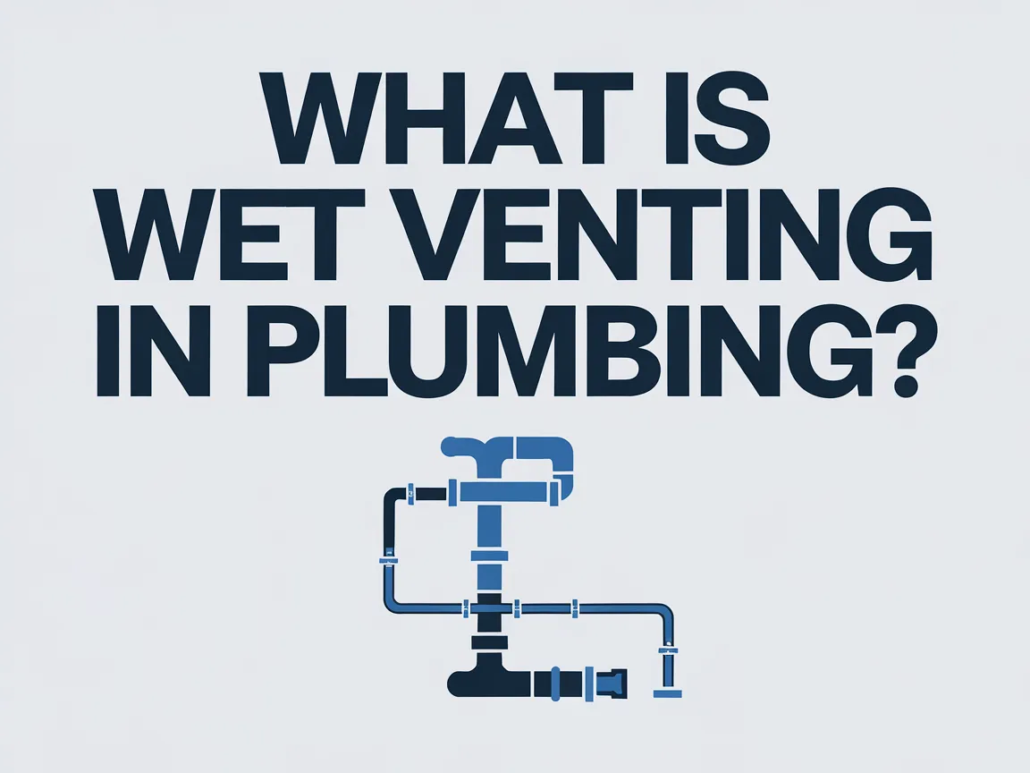 Illustration of wet venting in plumbing systems showcasing pipes and connections