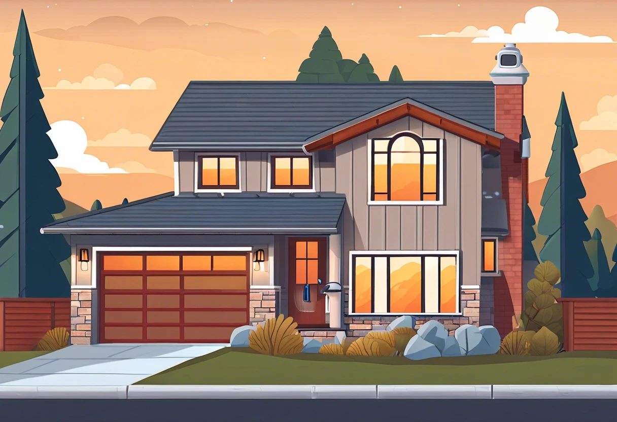 Exterior of a house in Anaheim Hills showcasing winter plumbing preparation.